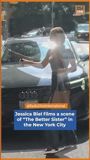 #JessicaBiel films a scene from her upcoming movie, “The Better Sister,” in New York City.