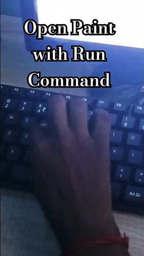 Open Paint with Run command _ mspaint #computer