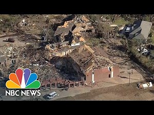 Aerial Video Shows Devastating Tornado Aftermath In Dallas | NBC News
