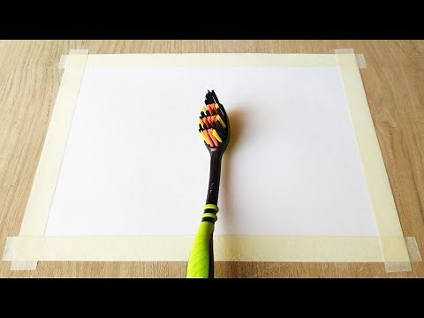 Acrylic Painting with Toothbrush | Easy Creative Art Technique for Beginners