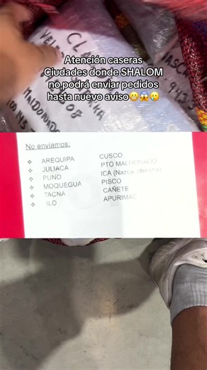 Atención Comunicado de SHALOM sobre envíos