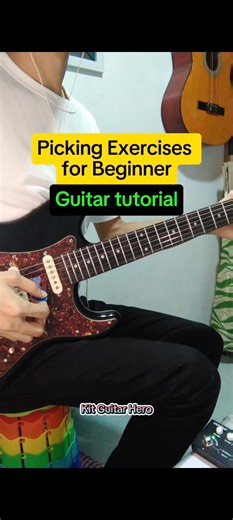 Picking exercises for beginner / guitar tutorial 🎸🎶 🎸 Smiger LG-2 PRO RW BLK 🎸 #guitartutorial #guitarlessons #guitarlessonsforbeginners #guitar #electricguitar #kitguitarhero | Kit Guitar Hero