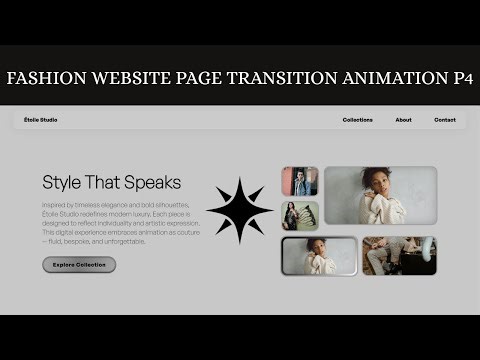 Fashion Website HTML CSS JavaScript GSAP | Page Transition Animation Web Design 2025 | Part 4