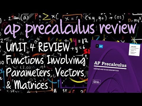 AP Precalculus UNIT 4 Review: Functions Involving Parameters, Vectors, & Matrices