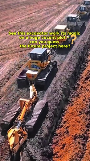 This is how you transform a giant vacant plot into a construction-ready masterpiece! The excavator’s advanced hydraulic system makes grading and shaping look effortless. #excavator#amazing#big#xuhong#construction