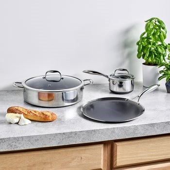 Hexclad 5-piece Hybrid Cookware Set