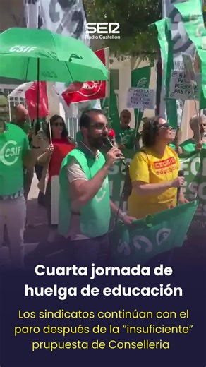 Cuarta jornada de huelga indefinida de los docentes de la Comunitat Valenciana Unas 1200 personas, según Policía Local, se han concentrado este jueves en Castellón tras la nueva propuesta “insuficiente” de Conselleria 📲Toda la información en radiocastellon.com #profesores #castellon #huelga #conselleria #manifestación