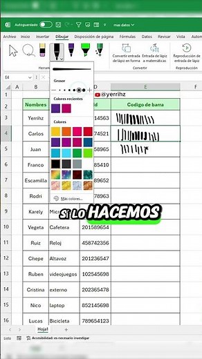 Como hacer código de barras en Excel #Excel #office #tutorial