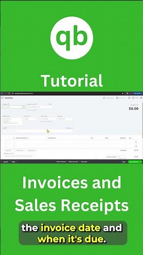 Invoices and Sales Receipts Tutorial