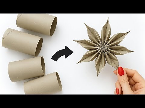 DIY Tutorial: Transform Toilet Paper Rolls into Beautiful Blooms! Super Easy Idea 🌸 Paper Craft ASMR