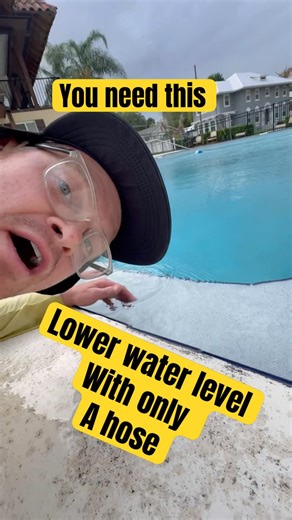 lower Pool water Level with a only a hose