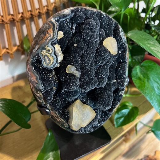 Black Amethyst 4lb Calcite Geode, Druzy Galaxy Crystal From Uruguay, Witchy Vibes - Etsy