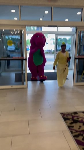 Barney Costume Visit at Hilton | Kids and Parents Excited!