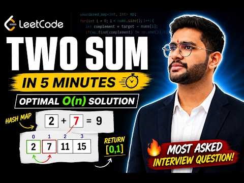 Two Sum LeetCode Easy Optimal On Solution using Hash Map