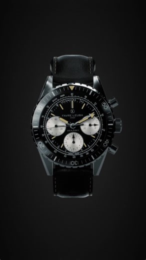 Favre Leuba on Instagram: "The Sea Sky Revival is a faithful recreation of the original Favre Leuba Sea Sky from the 1960s with contemporary mechanics. The classic dial of the Sea Sky Revival carries pleasing vintage aesthetics with an understated matte finish, complemented by retro-inspired index hour markers and faceted hands. It features a clean tri-compax chronograph configuration, with contrasting sub-dials. At its core: the FLC01 automatic movement with a 60-hour power reserve, and a chron