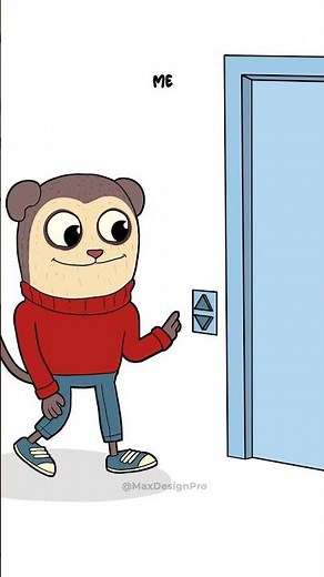 NORMAL PEOPLE vs ME: Waiting For The Elevator (Animation Meme) #shorts
