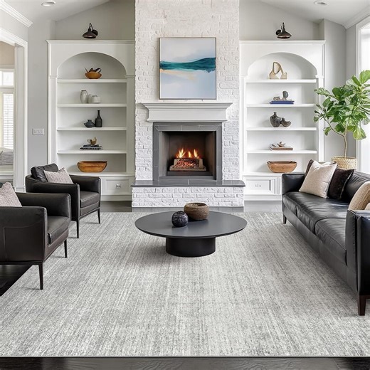 Gray Area Rug, 9ftx12ft Foldable, Soft, Low-pile, Non-slip Carpet for Living Room Bedroom - Etsy