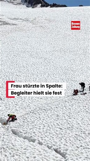 Drama on Wildspitze: Woman falls into crevasse, partner holds her steady
