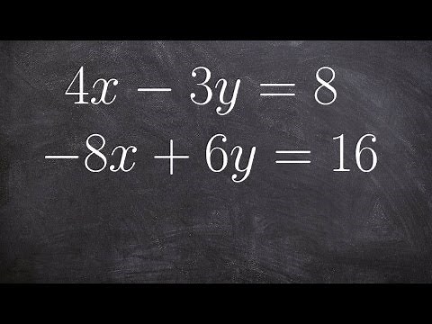Tutorial - How do we solve a system of linear equations using any method 4x-3y=8, -8x+6y=16