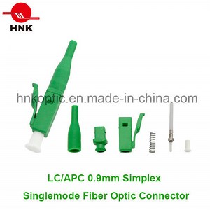 [Hot Item] LC APC 0.9mm Simplex Singlemode Fiber Optic Connector