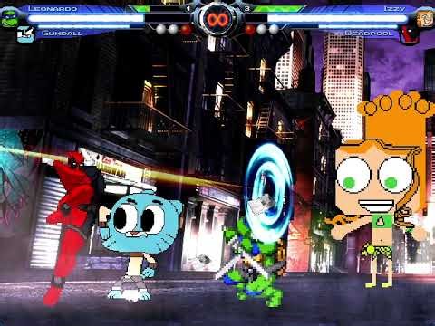 mugen leonardo and gumball vs izzy and deadpool