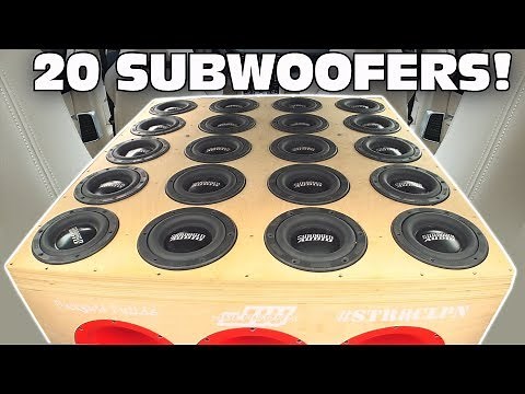 BIGGEST 6.5" Subwoofer Setup EVER!?! 20 SUNDOWN Subs w/ Sound System DEMO & 2 12" Ported Subwoofers