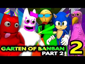 GARTEN OF BANBAN 2 PART 2 vs SONIC & BALDI Roblox Minecraft Animation CHALLENGE! Ft BANBALEENA