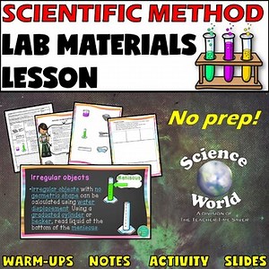 Lab Materials and Measurements Lesson | Rocks Unit Earth Science Notebook