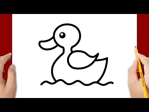 How to draw a duck very easy 🦆❤️ | Step by step drawing tutorial