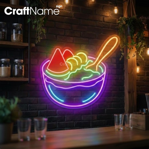 Fruit Dessert Neon Sign, Colorful LED Wall Light for Kitchen or Cafe Decor, Gift for Bakery Owners - Etsy