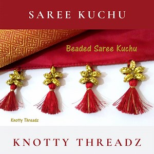How to make Saree Kuchu with Round Beads | Saree Kuchu for Beginners | Knotty Threadz | Knotty Threadz