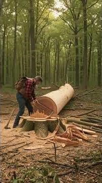 he turned a tree trunk into a secret bunker