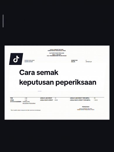 Semak Keputusan Peperiksaan Pelajar Kolej Komuniti
