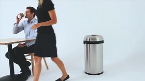 Watch simplehuman 60 Liter Open Top Trash Can Commercial Grade, Heavy Gauge Stainless Steel on Amazon Live
