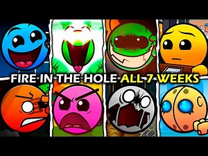 Friday Night Funkin' "Fire In The Hole" - (All 7 Weeks & Cutscenes)