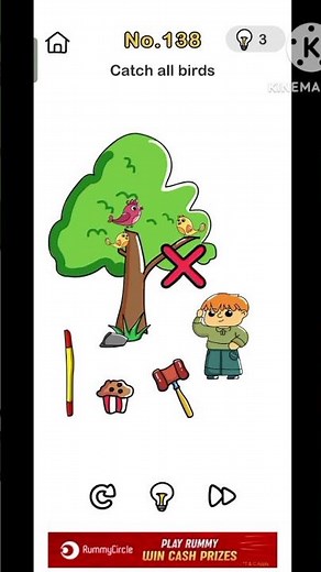 Brain out Level 138. Brain out Solution. Catch all birds 🐦. #short