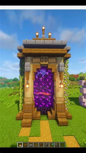 minecraft portal design #minecraft #minecraftideas #minecraftbuilding #youtubeshorts #mctutorial