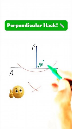 PERPENDICULAR LINE Construction 📏🔵 #shorts