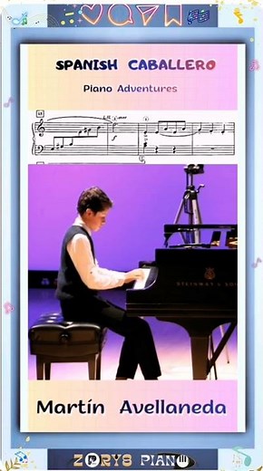 🔹Spanish Caballero Faber Piano Adventures Score 🎼 & Tutorial By Martín Avellaneda#faber