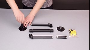 HOME RIGHT Industrial Pipe Clothing Rack, 29 Inch Wall Mount Clothing Rack, 2 Pack Gold Hanging Clothes Rack, Detachable Garment Bar for Closet, Laundry Room, Multi-Purpose Hanging Rod