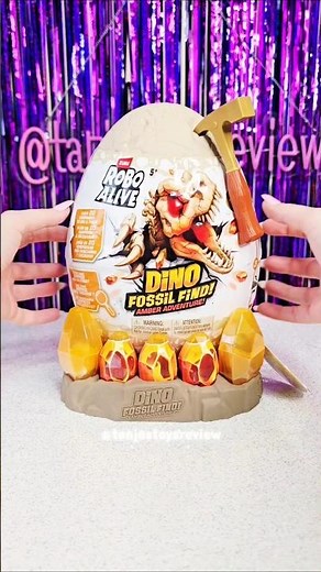 asmr Unboxing Zuru Robo Alive Dino Fossil Find Amber Adventure 🥚