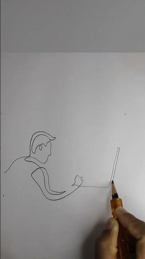 One Line Drawing of a Painter Artist | Easy One Line Drawing Tutorial #lineart #oneline