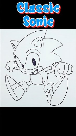 How To Draw CLASSIC SONIC THE HEDGEHOG | Sonic Generations #sonic #classicsonic #drawing #shorts