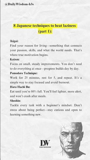 8 Japanese Techniques to Beat Laziness (Part 1) #dailywisdom #ikigai #pomodorotechnique