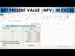 How to Calculate Net Present Value in Excel |NPV|