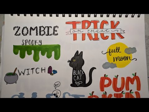 Halloween Hand Lettering and Calligraphy Creative Handwriting