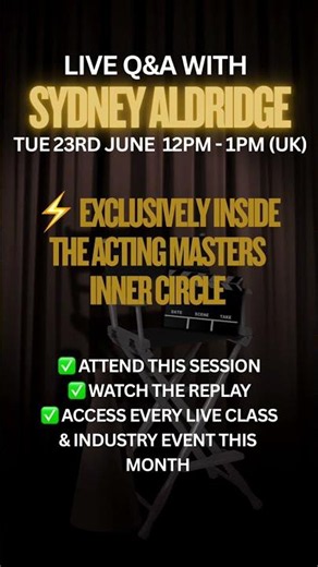 Casting Director Sydney Aldridge Is Coming To TAM 🎬🔥