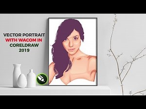How to Create Vector Portrait with Wacom in Coreldraw 2019 [speedart]