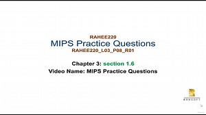 008 MIPS Practice Questions