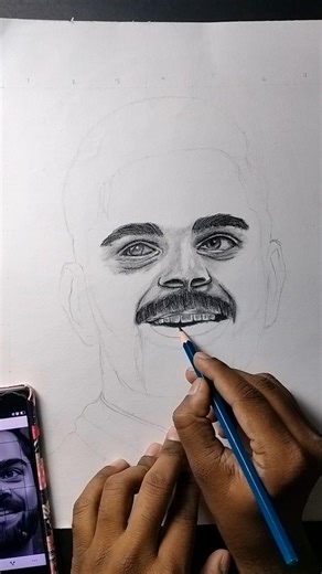 How To Draw Virat Kohli Pencil Sketch || King, 👑 Virat kohli Drawing || #shorts #shortsfeed